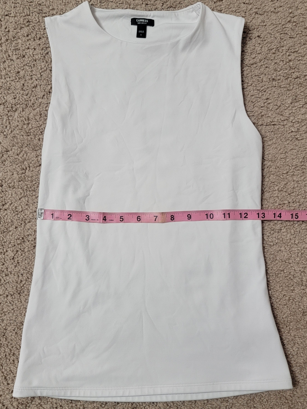 Express White Sleeveless Shell Top - Picture 4 of 5
